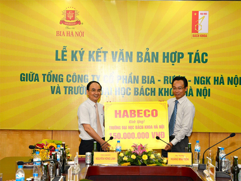 Lễ ký biên bản hợp tác giữa Habeco và Trường đại học Bách khoa Hà Nội