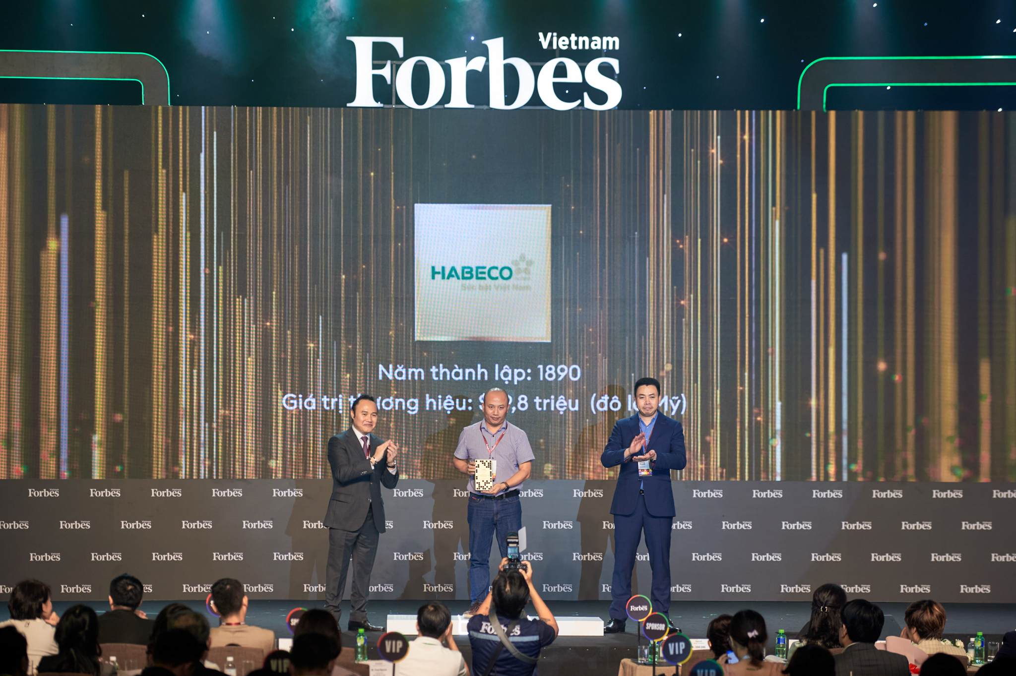HABECO được vinh danh Top 25 thương hiệu F&B dẫn đầu của Forbes Việt Nam